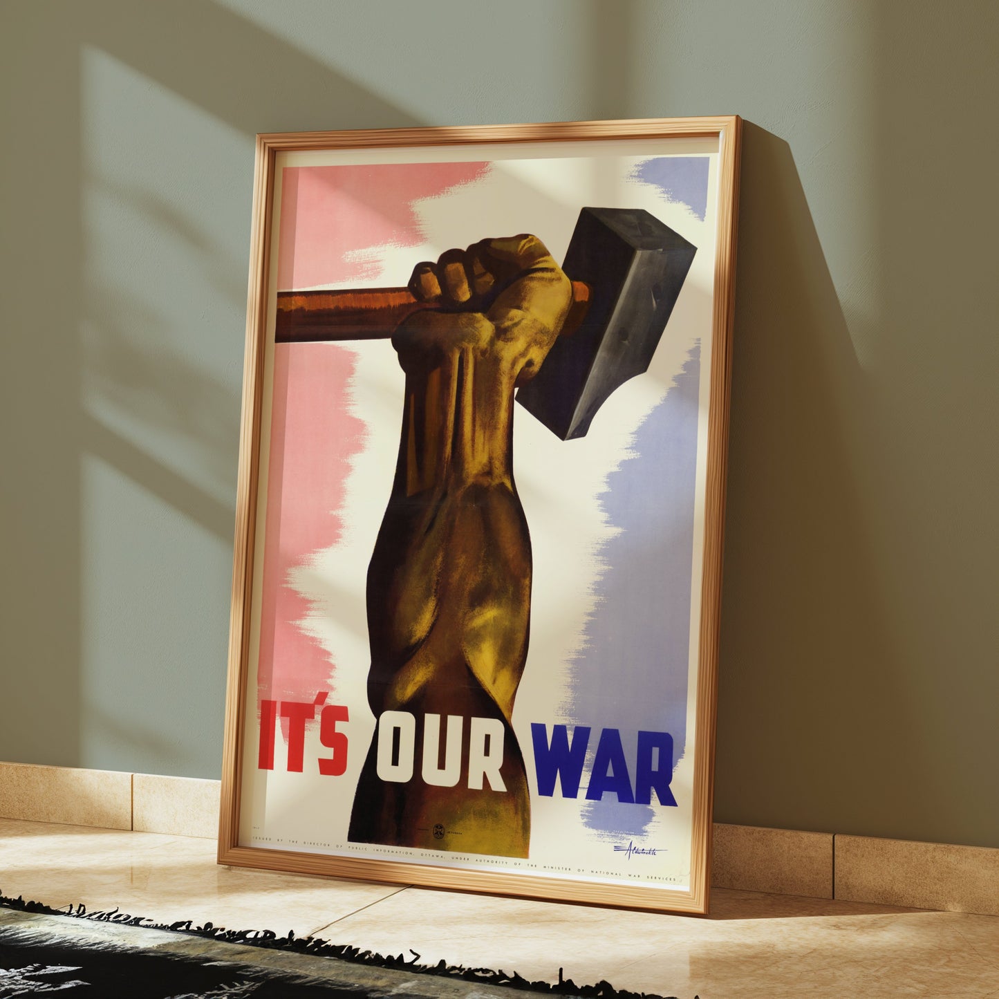 Premium Poster of Patriotic Art Print It's Our War Motivational Posters