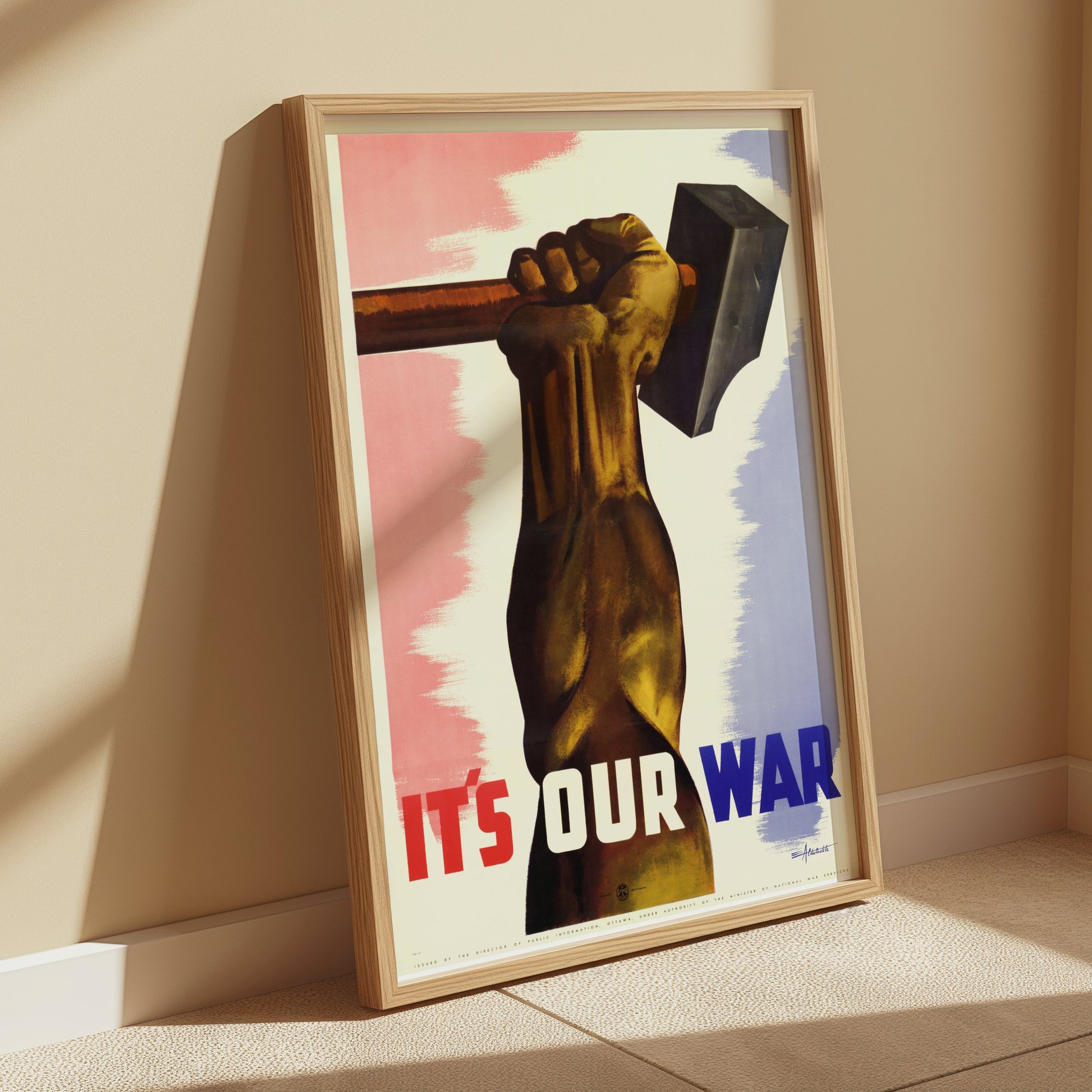 Premium Poster of Patriotic Art Print It's Our War Motivational Posters