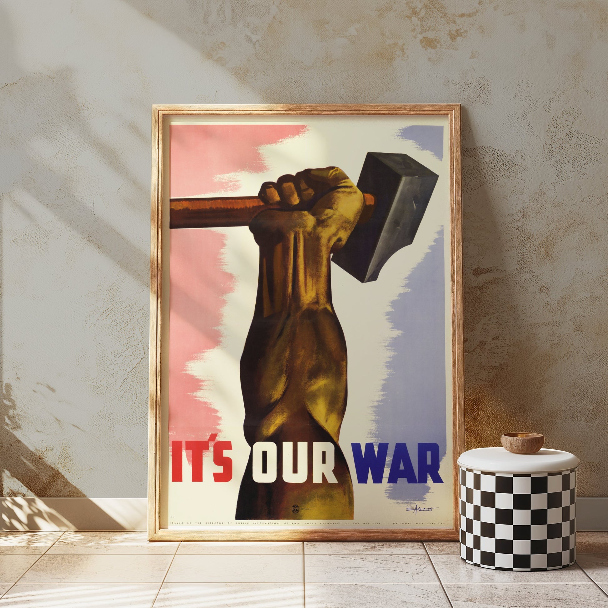 Premium Poster of Patriotic Art Print It's Our War Motivational Posters