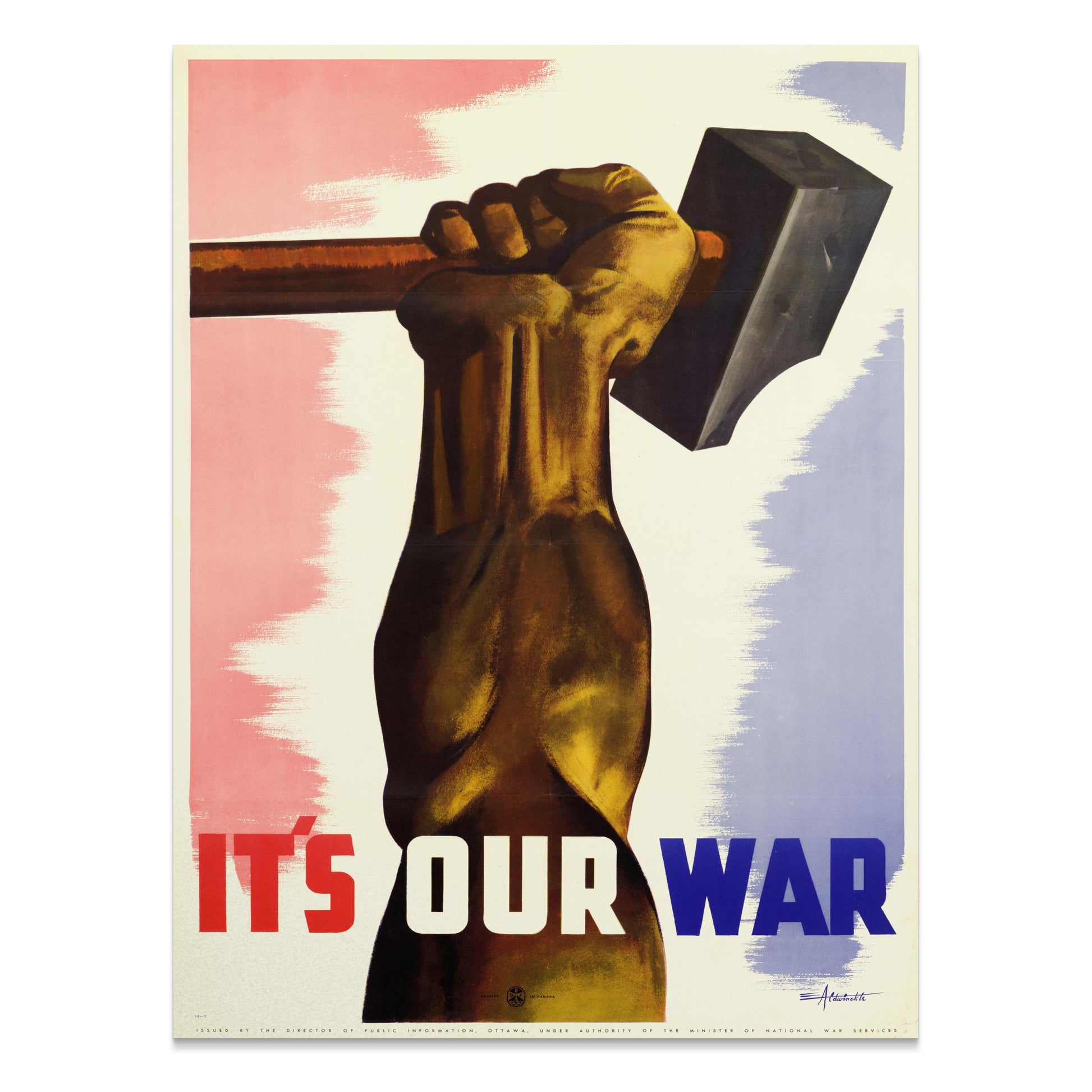 Premium Poster of Patriotic Art Print It's Our War Motivational Posters