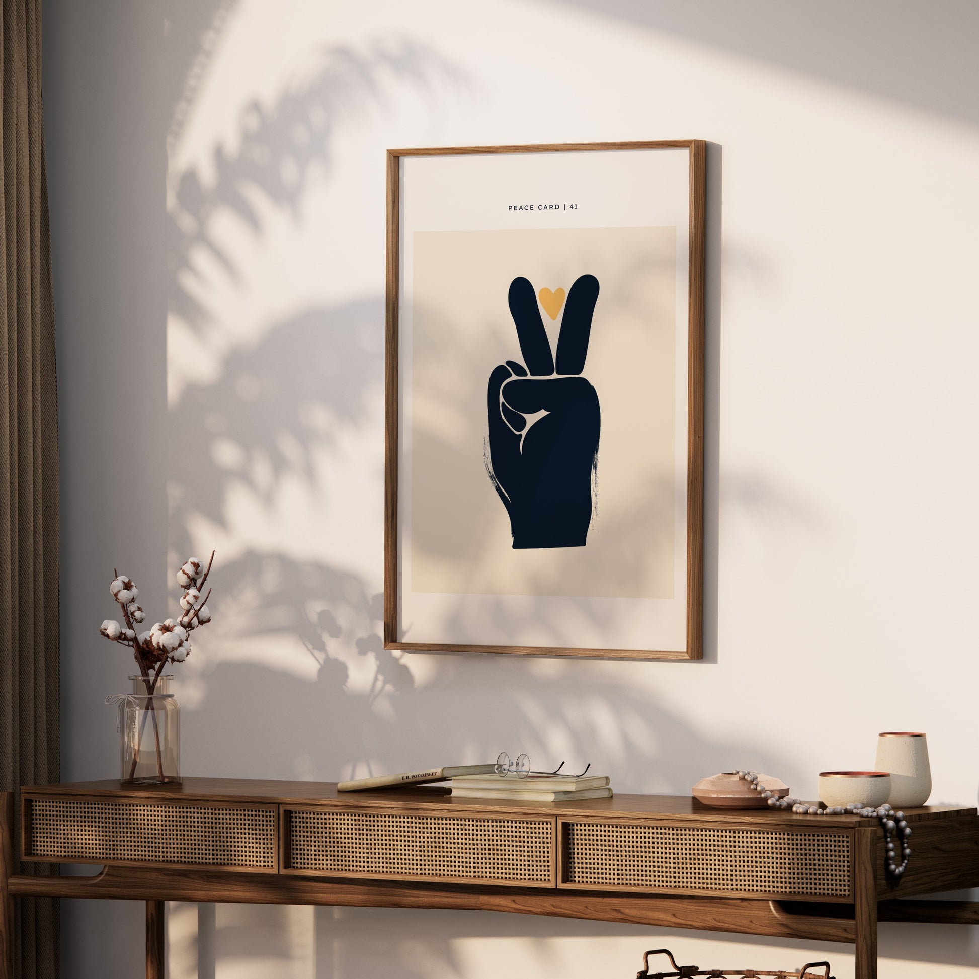 Premium Poster of Peace Card 41 Minimalist Hand Gesture Art Posters