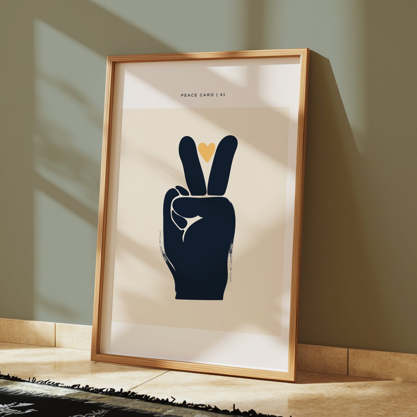 Premium Poster of Peace Card 41 Minimalist Hand Gesture Art Posters