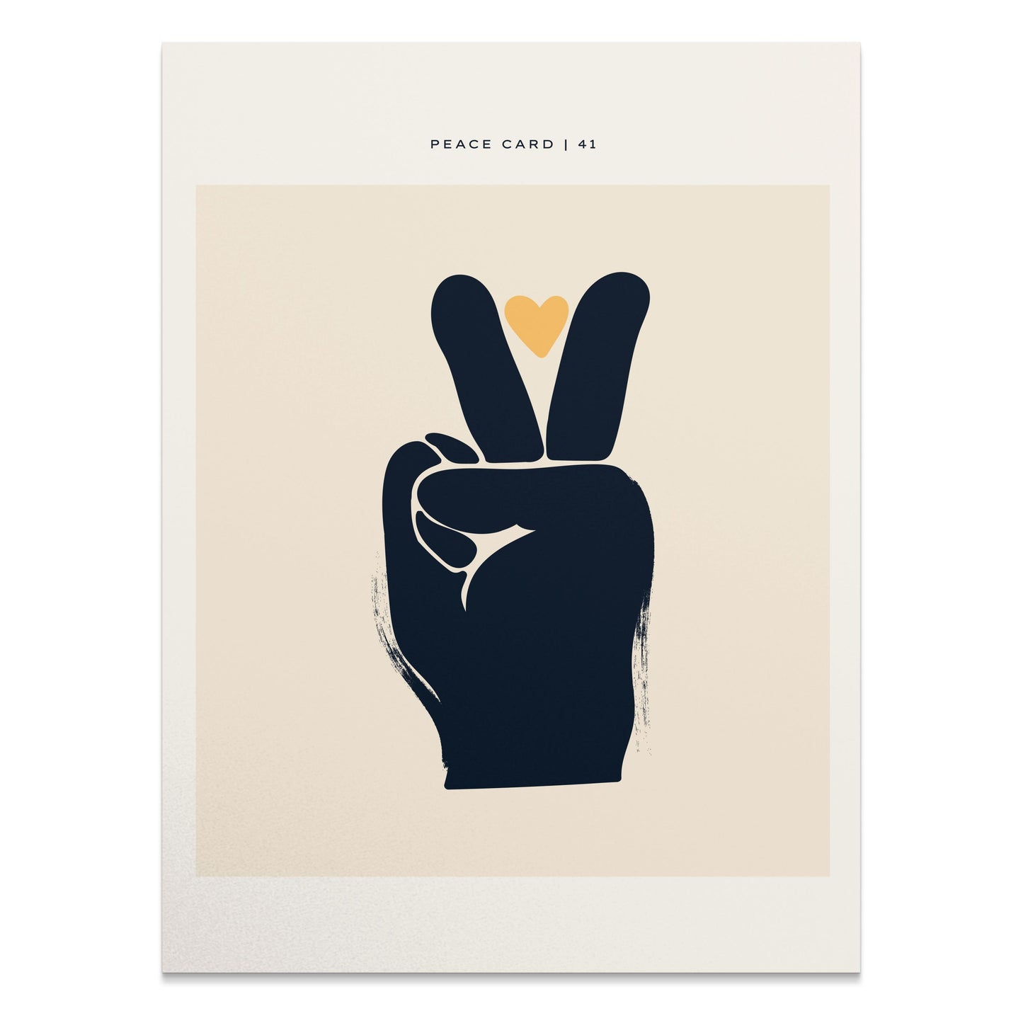Premium Poster of Peace Card 41 Minimalist Hand Gesture Art Posters