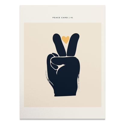 Premium Poster of Peace Card 41 Minimalist Hand Gesture Art Posters