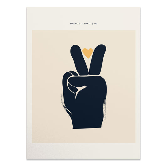 Premium Poster of Peace Card 41 Minimalist Hand Gesture Art Posters