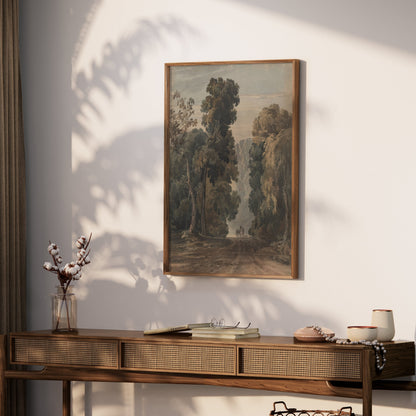 Premium Poster of Peaceful Forest Path Vintage Artwork Posters