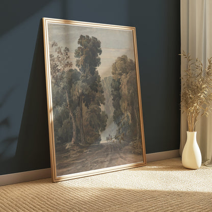 Premium Poster of Peaceful Forest Path Vintage Artwork Posters