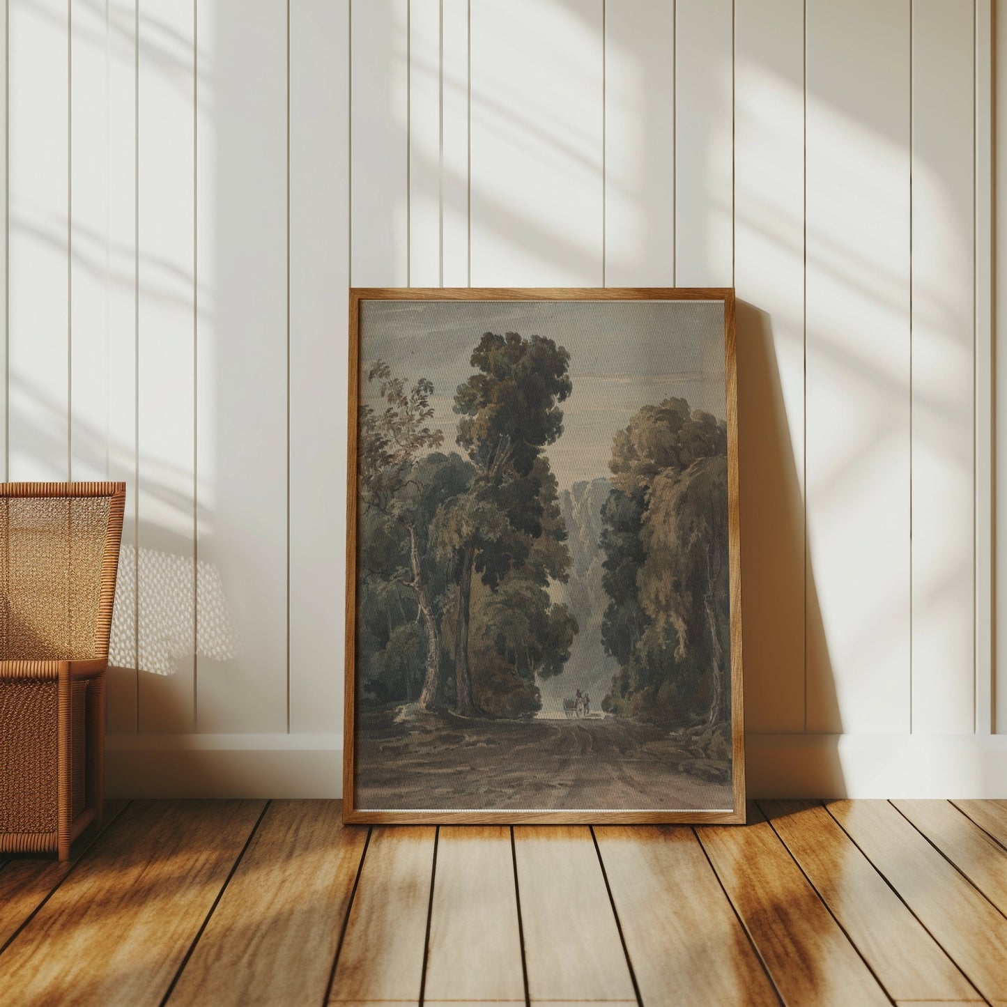 Premium Poster of Peaceful Forest Path Vintage Artwork Posters