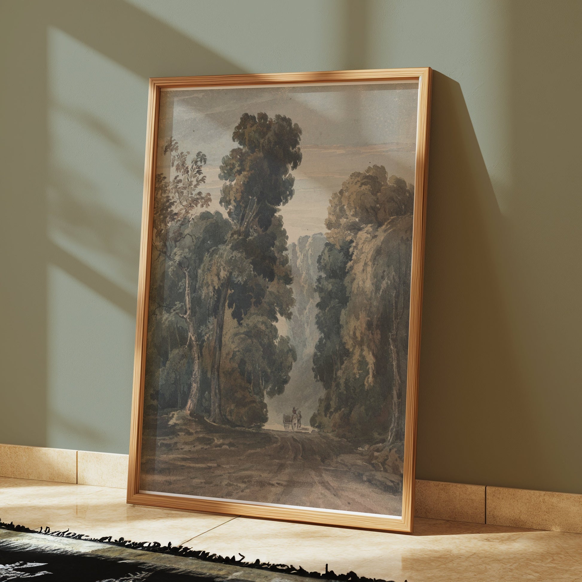 Premium Poster of Peaceful Forest Path Vintage Artwork Posters