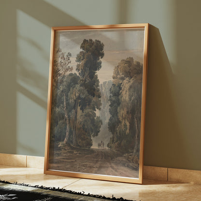 Premium Poster of Peaceful Forest Path Vintage Artwork Posters