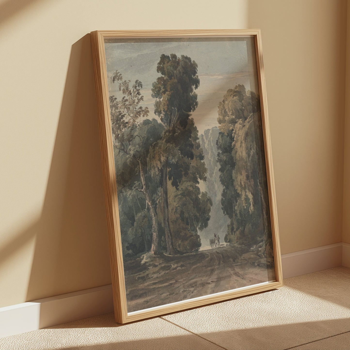 Premium Poster of Peaceful Forest Path Vintage Artwork Posters
