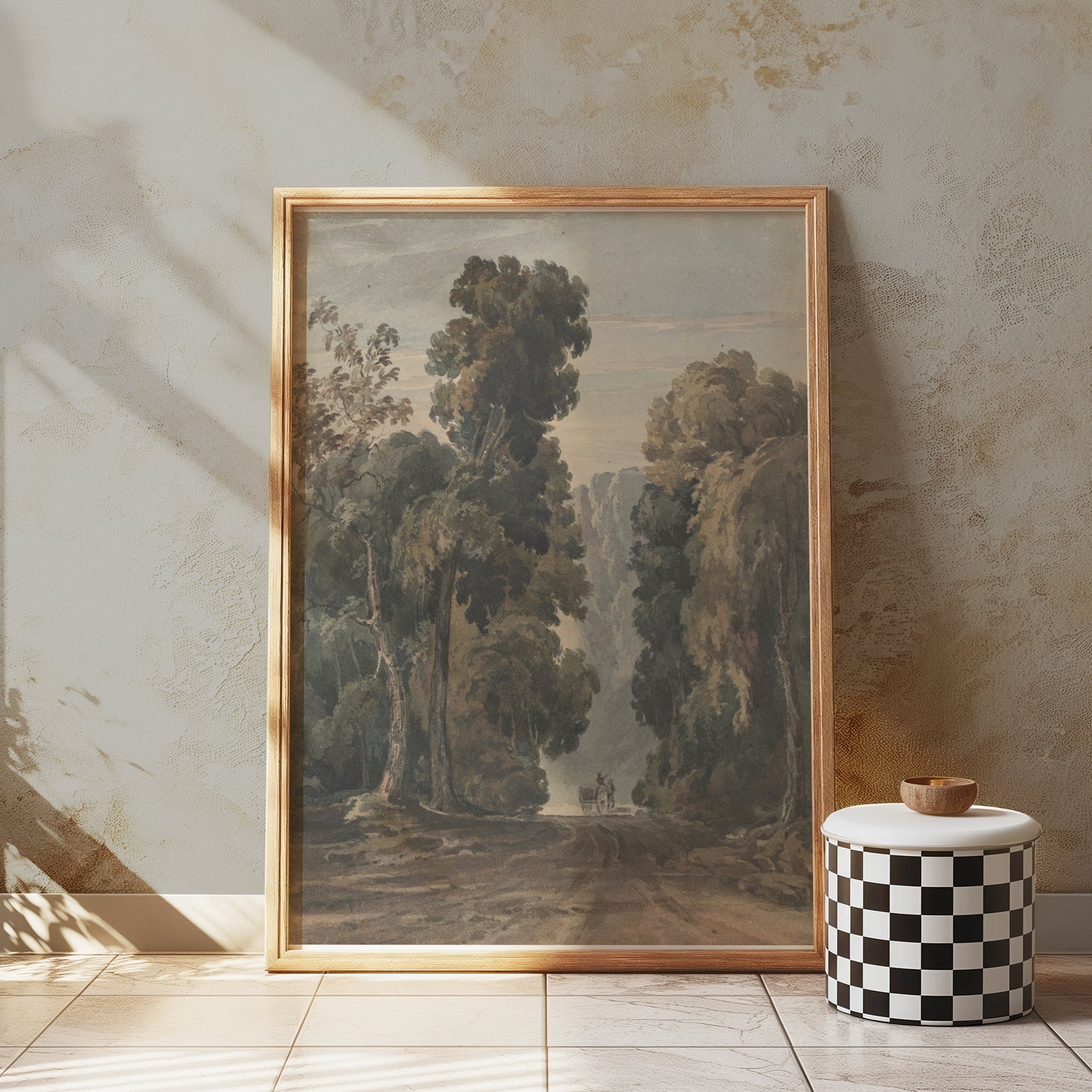 Premium Poster of Peaceful Forest Path Vintage Artwork Posters
