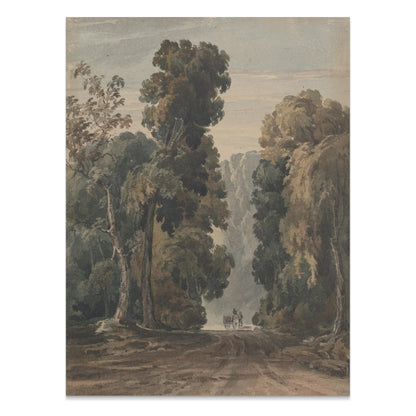 Premium Poster of Peaceful Forest Path Vintage Artwork Posters