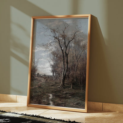 Premium Poster of Peaceful Landscape with Tall Trees in Autumn Posters