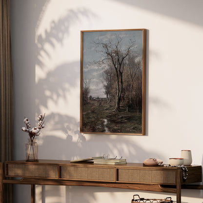 Premium Poster of Peaceful Landscape with Tall Trees in Autumn Posters