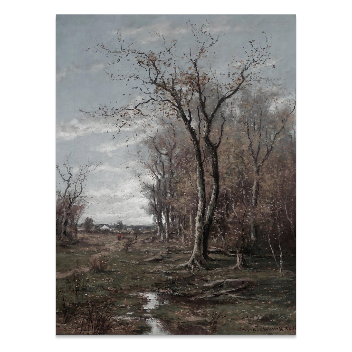 Premium Poster of Peaceful Landscape with Tall Trees in Autumn Posters