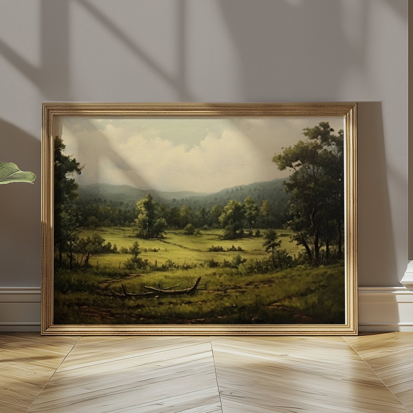 Premium Poster of Peaceful Scenic Countryside Landscape Art for Posters