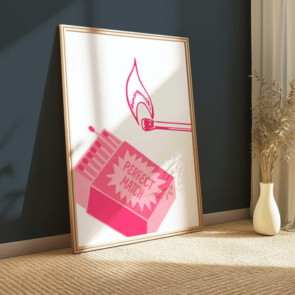 Premium Poster of Perfect Match Illustration of Matches Posters