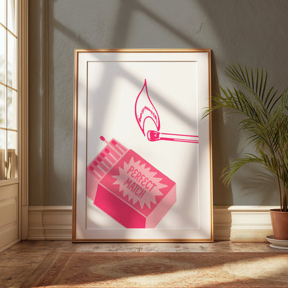 Premium Poster of Perfect Match Illustration of Matches Posters