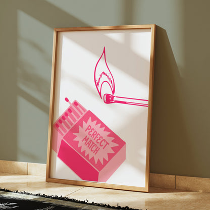 Premium Poster of Perfect Match Illustration of Matches Posters