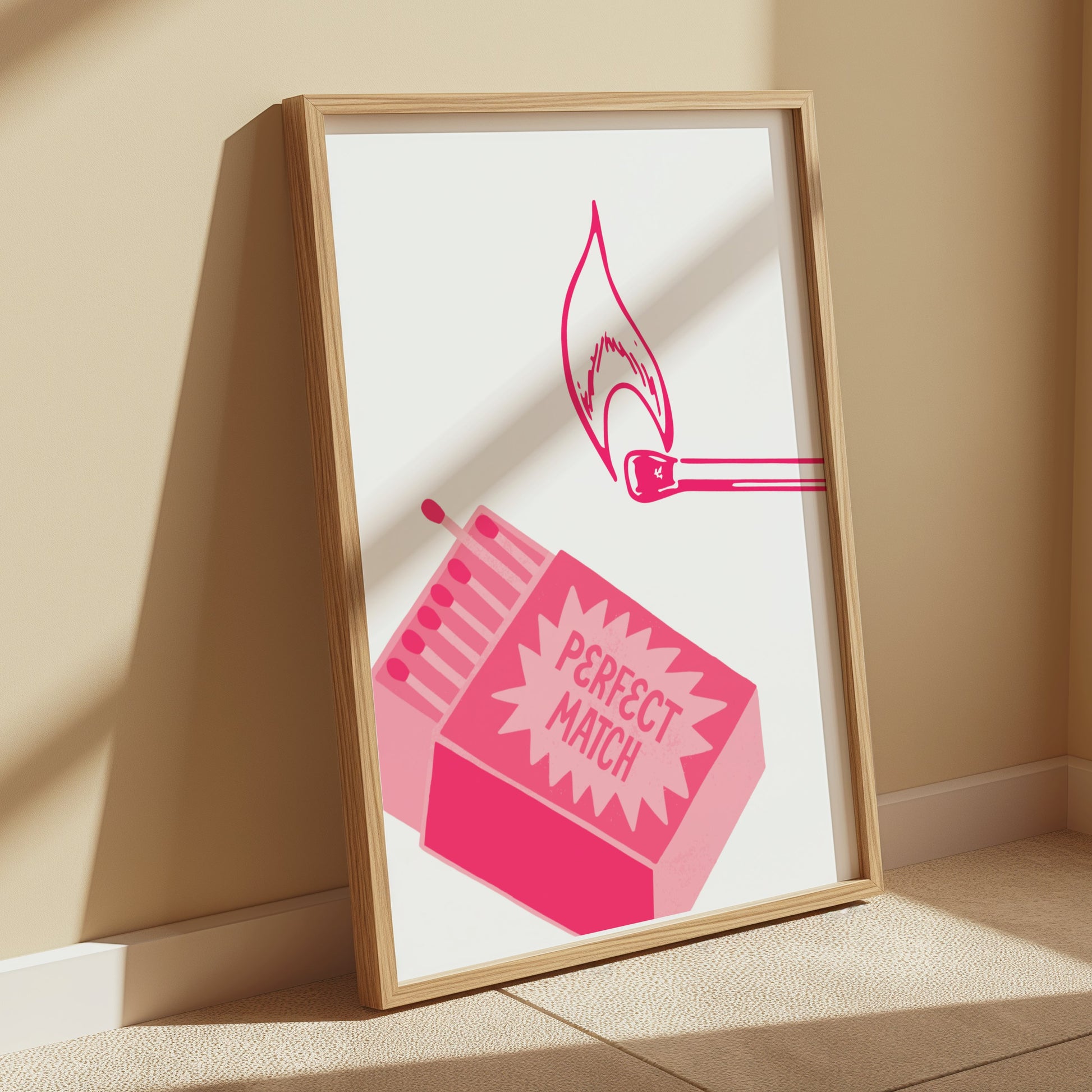 Premium Poster of Perfect Match Illustration of Matches Posters