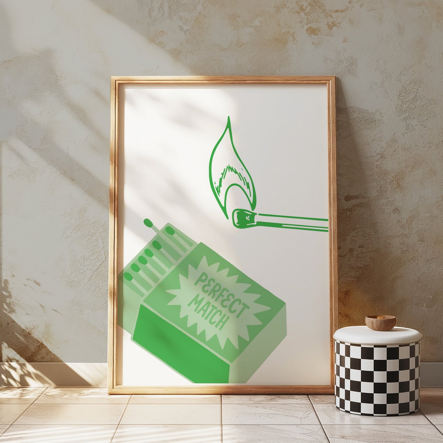Premium Poster of Perfect Match Matchbox and Lit Match Art Posters