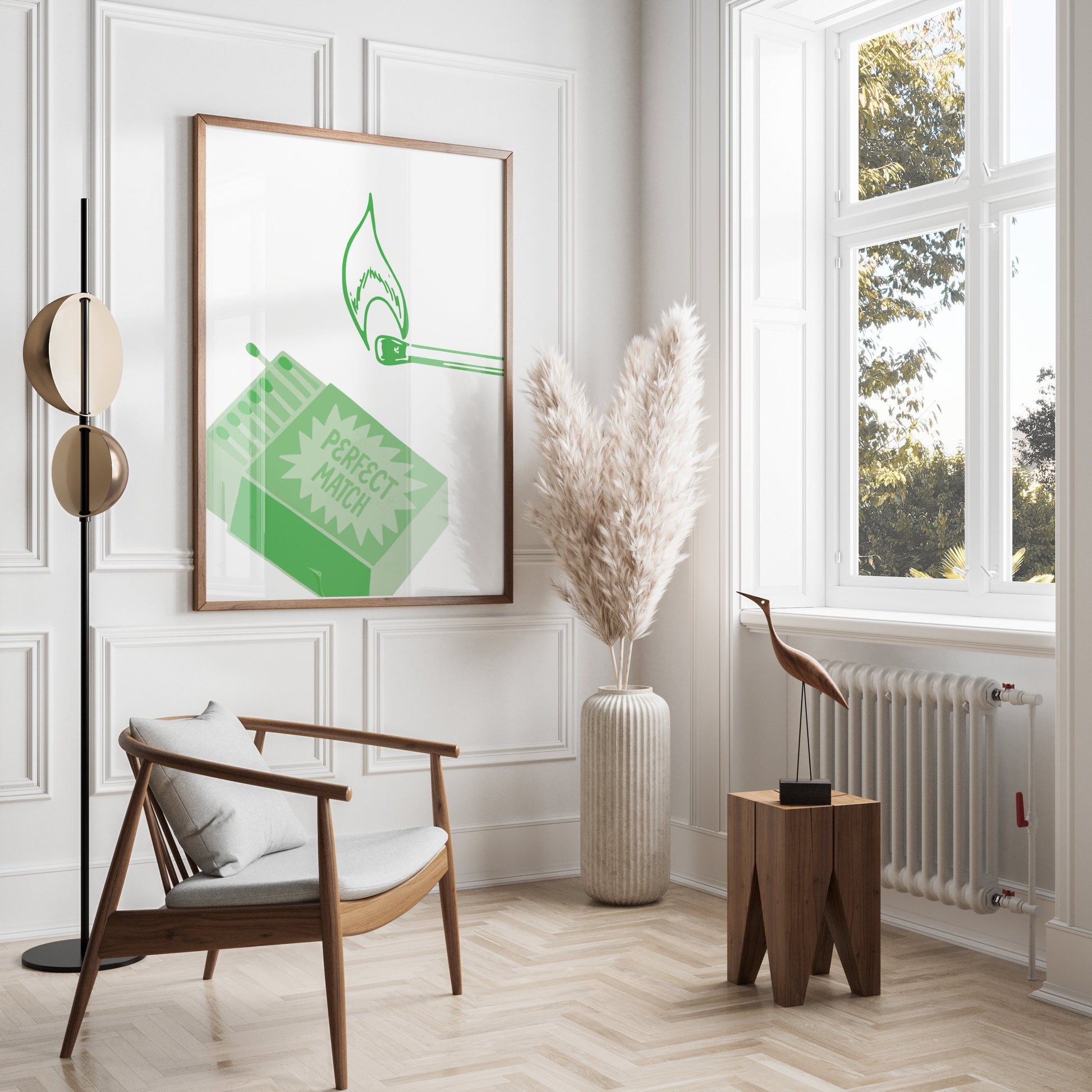 Premium Poster of Perfect Match Matchbox and Lit Match Art Posters