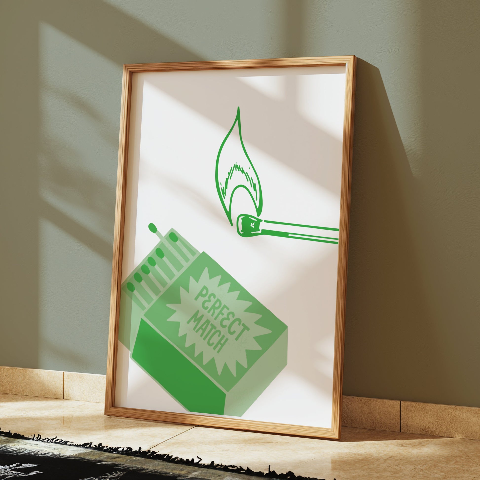 Premium Poster of Perfect Match Matchbox and Lit Match Art Posters
