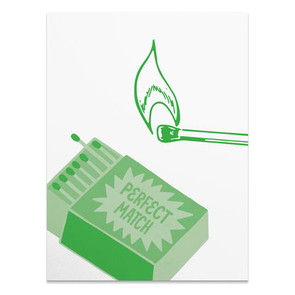 Premium Poster of Perfect Match Matchbox and Lit Match Art Posters