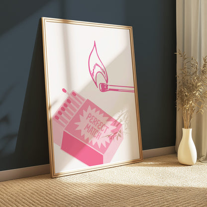 Premium Poster of Perfect Match Striking Design Matchbox Art Posters