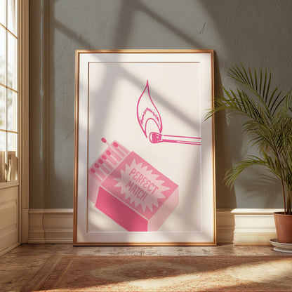 Premium Poster of Perfect Match Striking Design Matchbox Art Posters