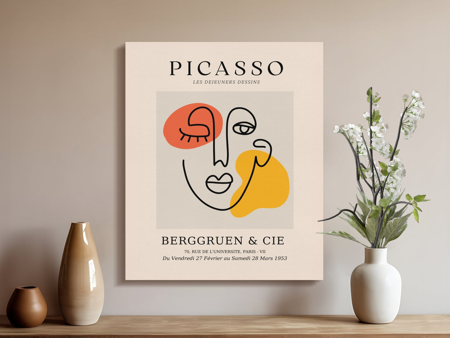 Premium Poster of Picasso Art Berggruen and Cie Canvas Wraps