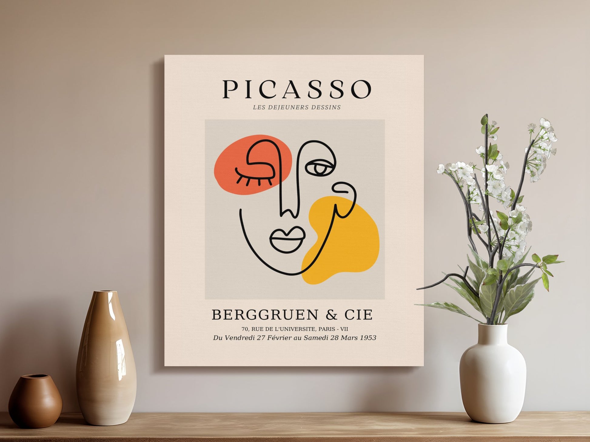 Premium Poster of Picasso Art Berggruen and Cie Canvas Wraps