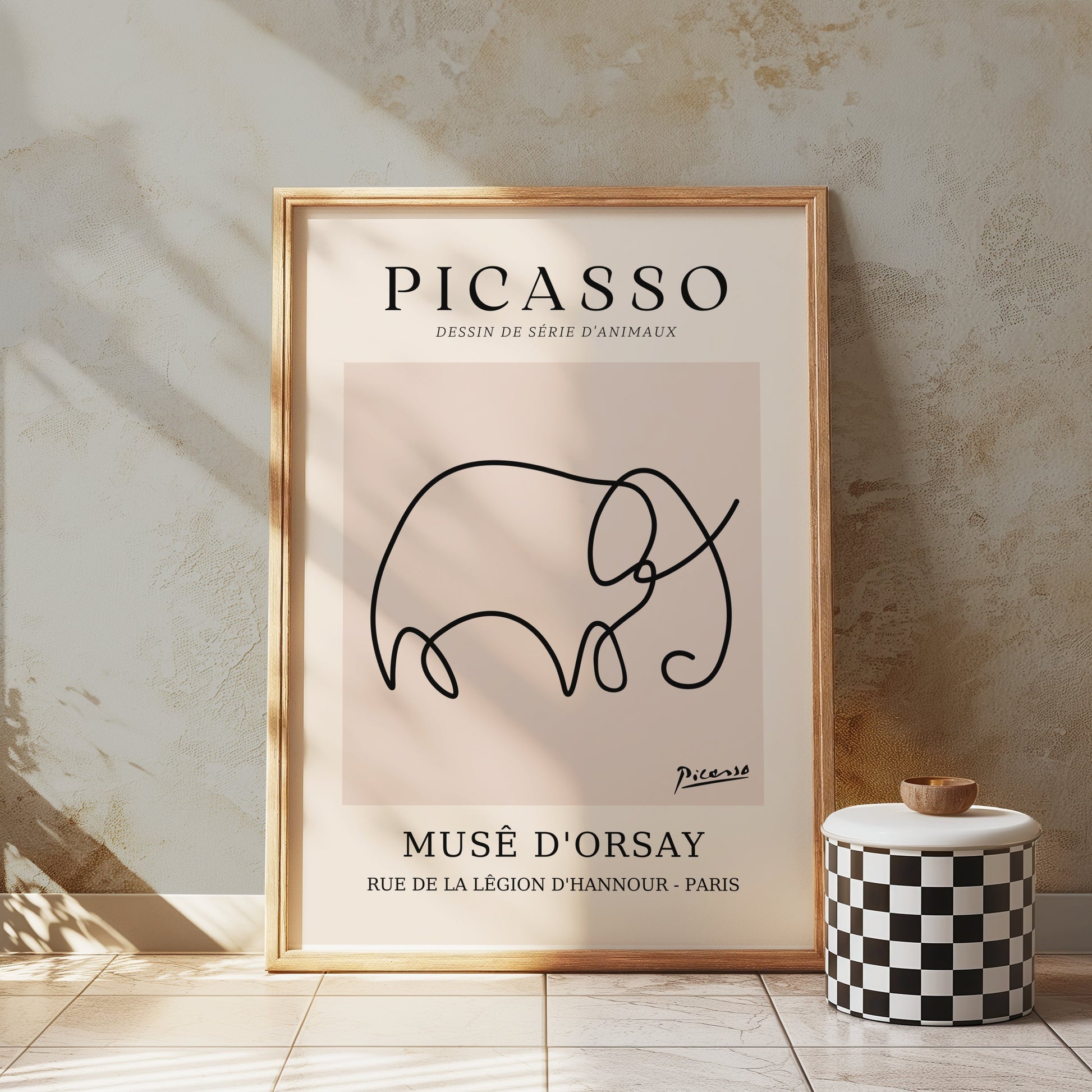 Premium Poster of Picasso Dessin de Série d'Animaux Elephant Posters