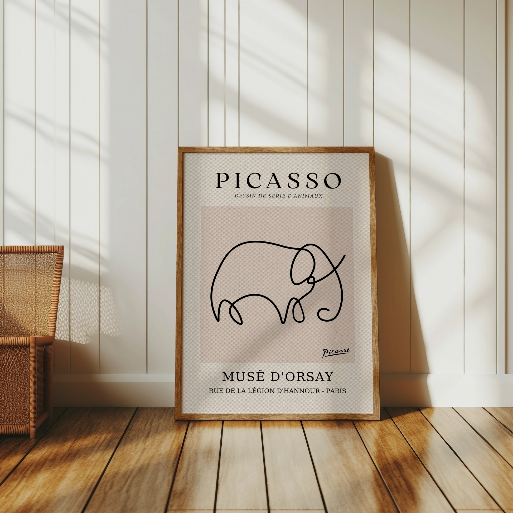 Premium Poster of Picasso Dessin de Série d'Animaux Elephant Posters