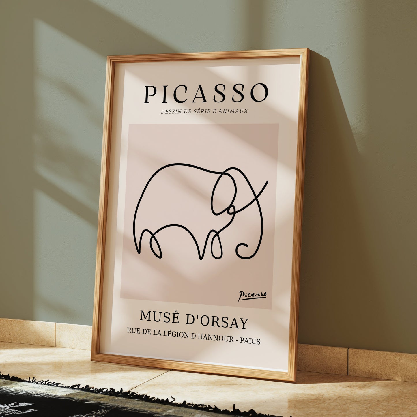 Premium Poster of Picasso Dessin de Série d'Animaux Elephant Posters