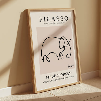 Premium Poster of Picasso Dessin de Série d'Animaux Elephant Posters