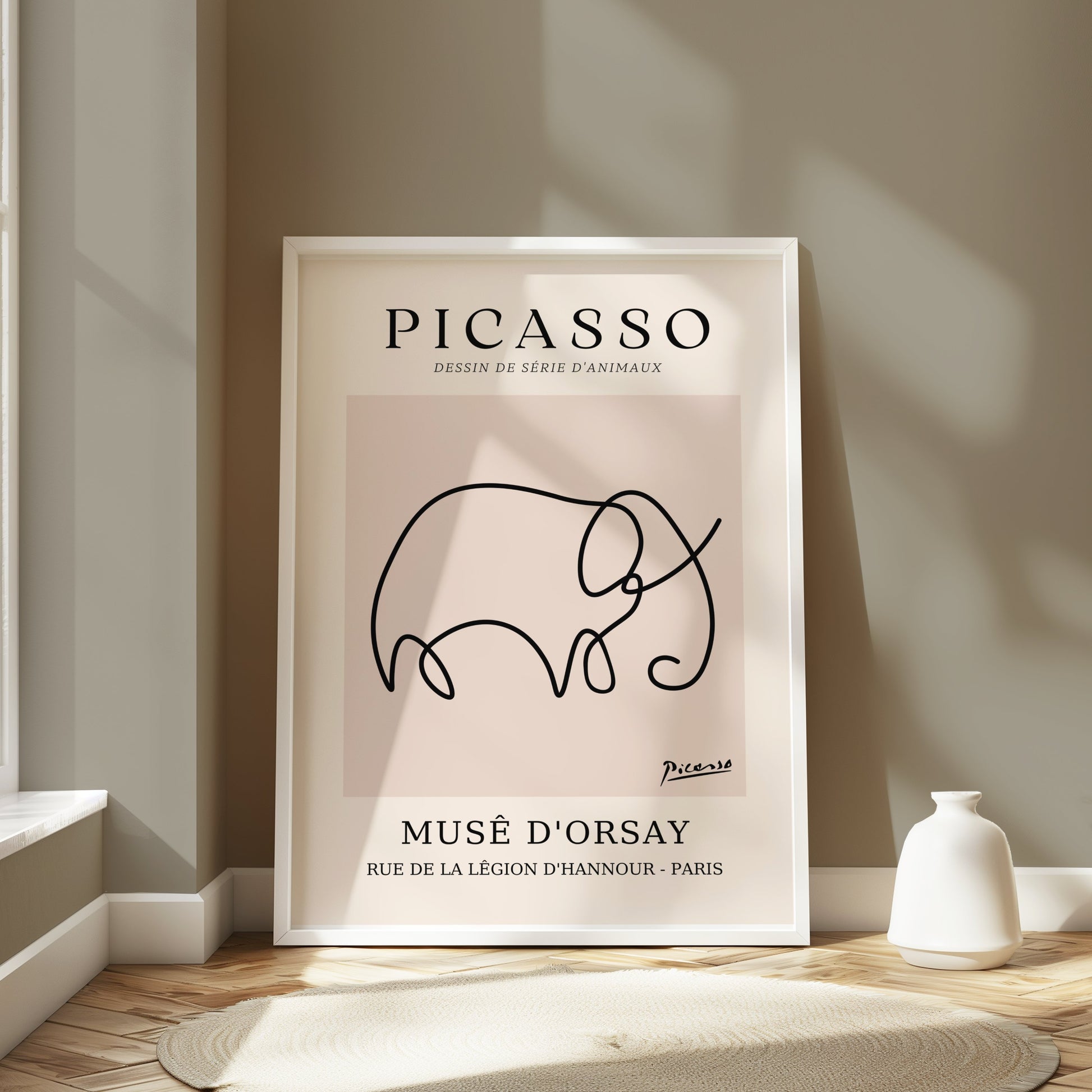 Premium Poster of Picasso Dessin de Série d'Animaux Elephant Posters