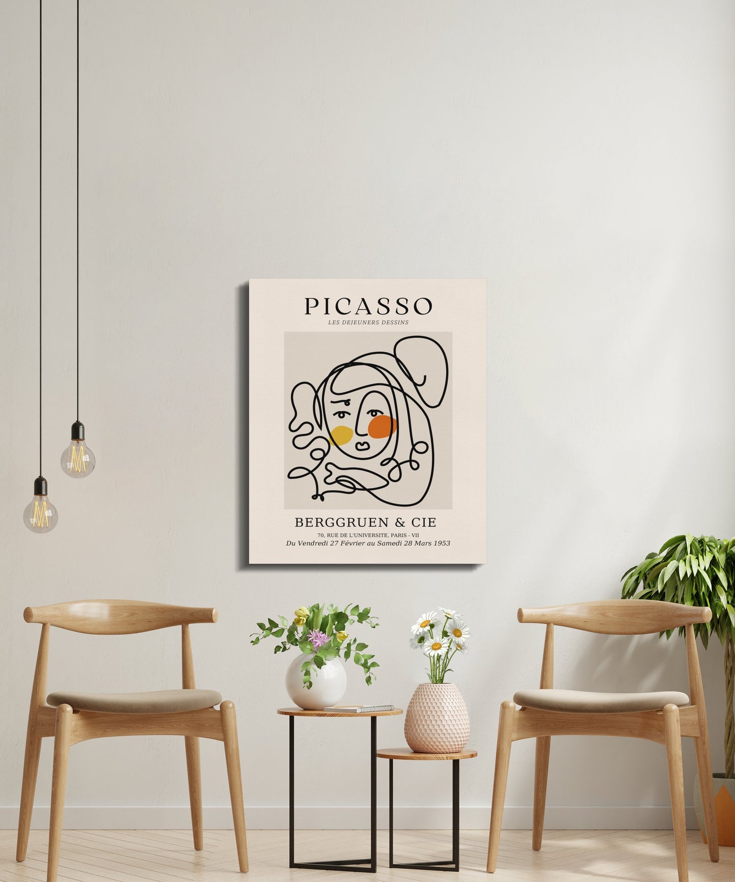 Premium Poster of Picasso Exhibition Poster Wall Art Canvas Wraps