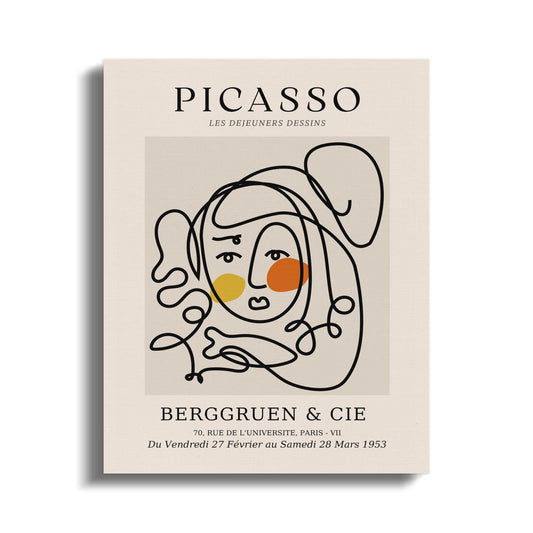 Premium Poster of Picasso Exhibition Poster Wall Art Canvas Wraps