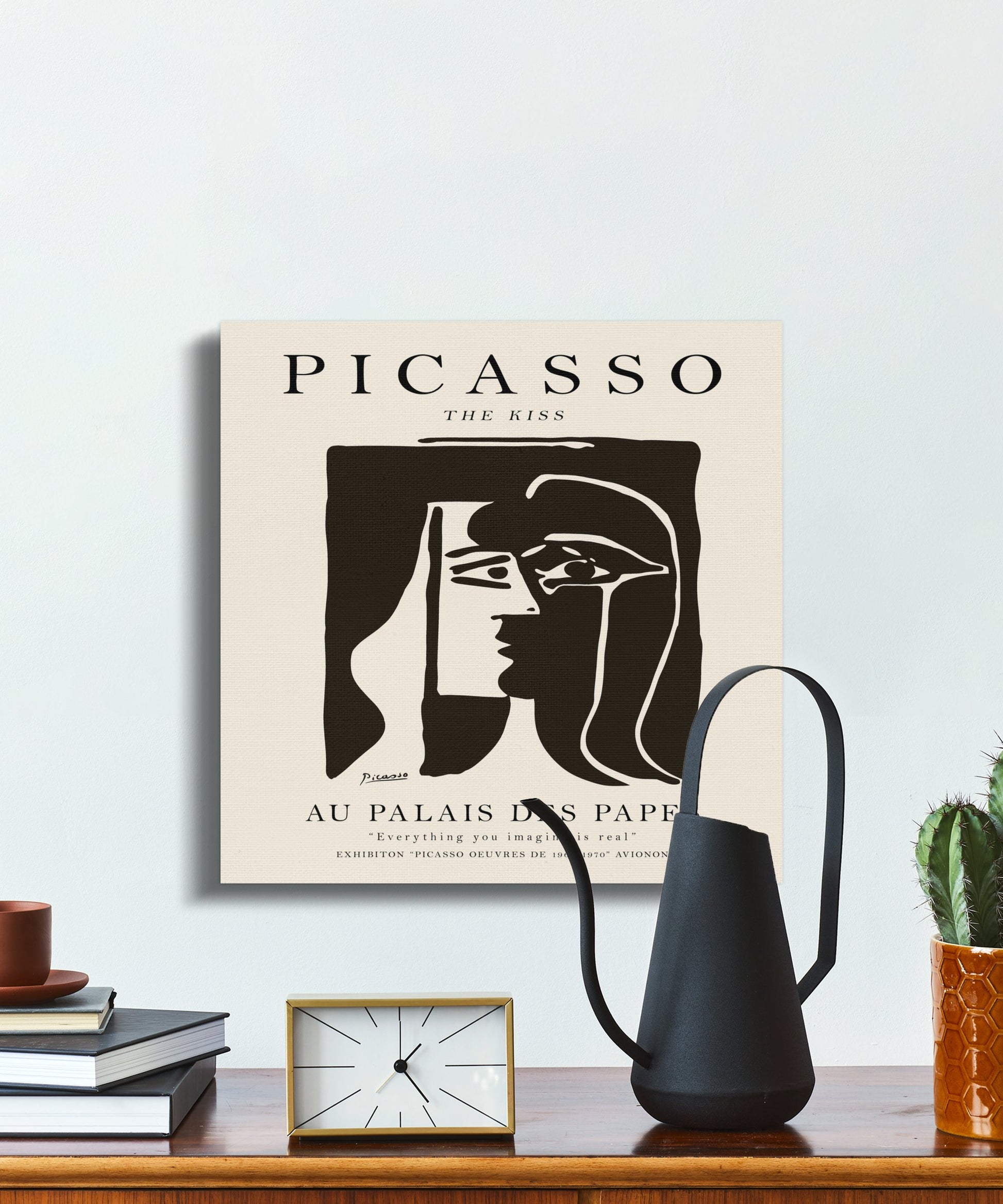 Premium Poster of Picasso The Kiss Au Palais Des Papes Canvas Wraps