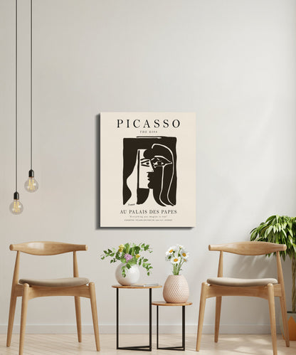 Premium Poster of Picasso The Kiss Au Palais Des Papes Canvas Wraps