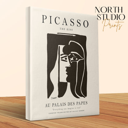 Premium Poster of Picasso The Kiss Au Palais Des Papes Canvas Wraps