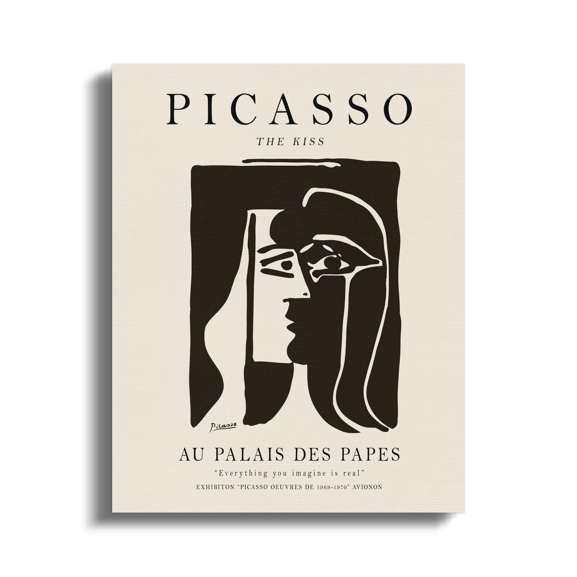 Premium Poster of Picasso The Kiss Au Palais Des Papes Canvas Wraps