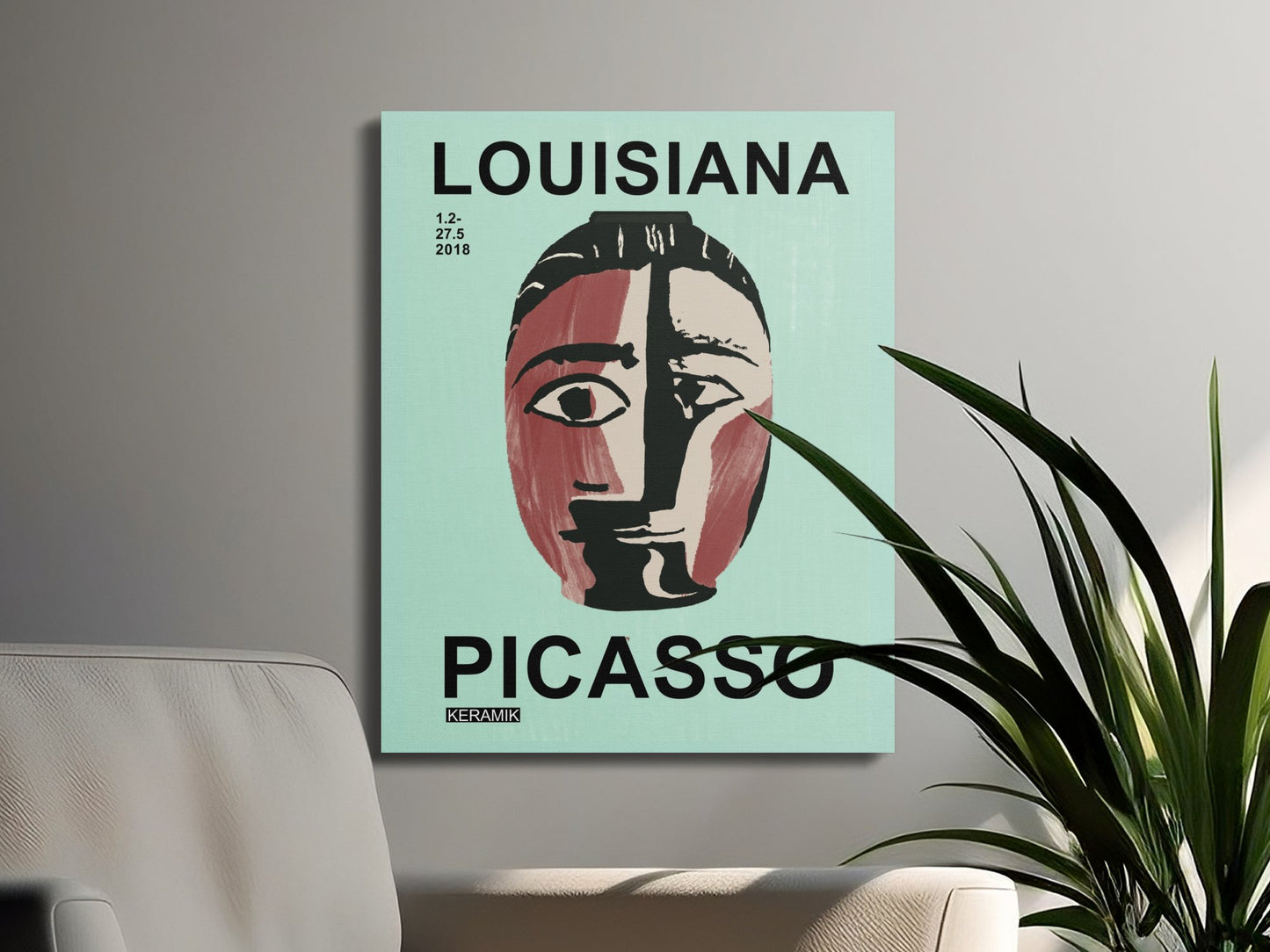 Premium Poster of Picasso Wall Art Mask Design Poster Canvas Wraps