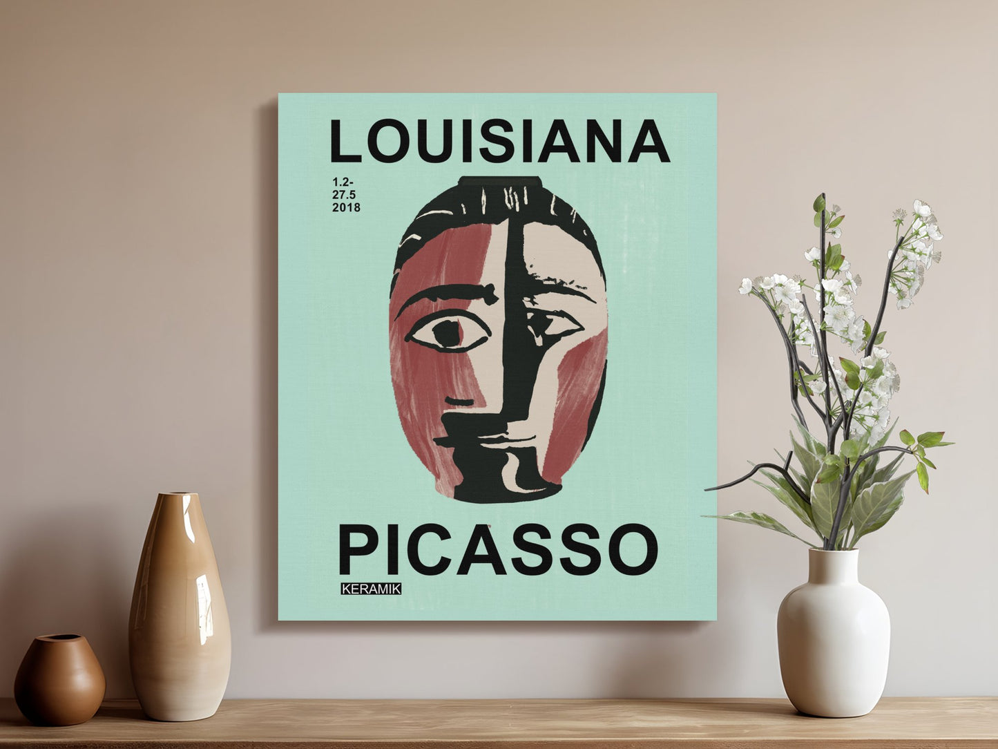 Premium Poster of Picasso Wall Art Mask Design Poster Canvas Wraps