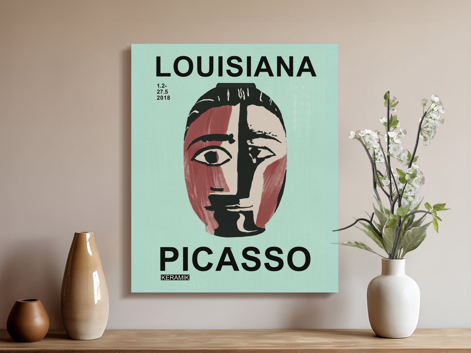 Premium Poster of Picasso Wall Art Mask Design Poster Canvas Wraps