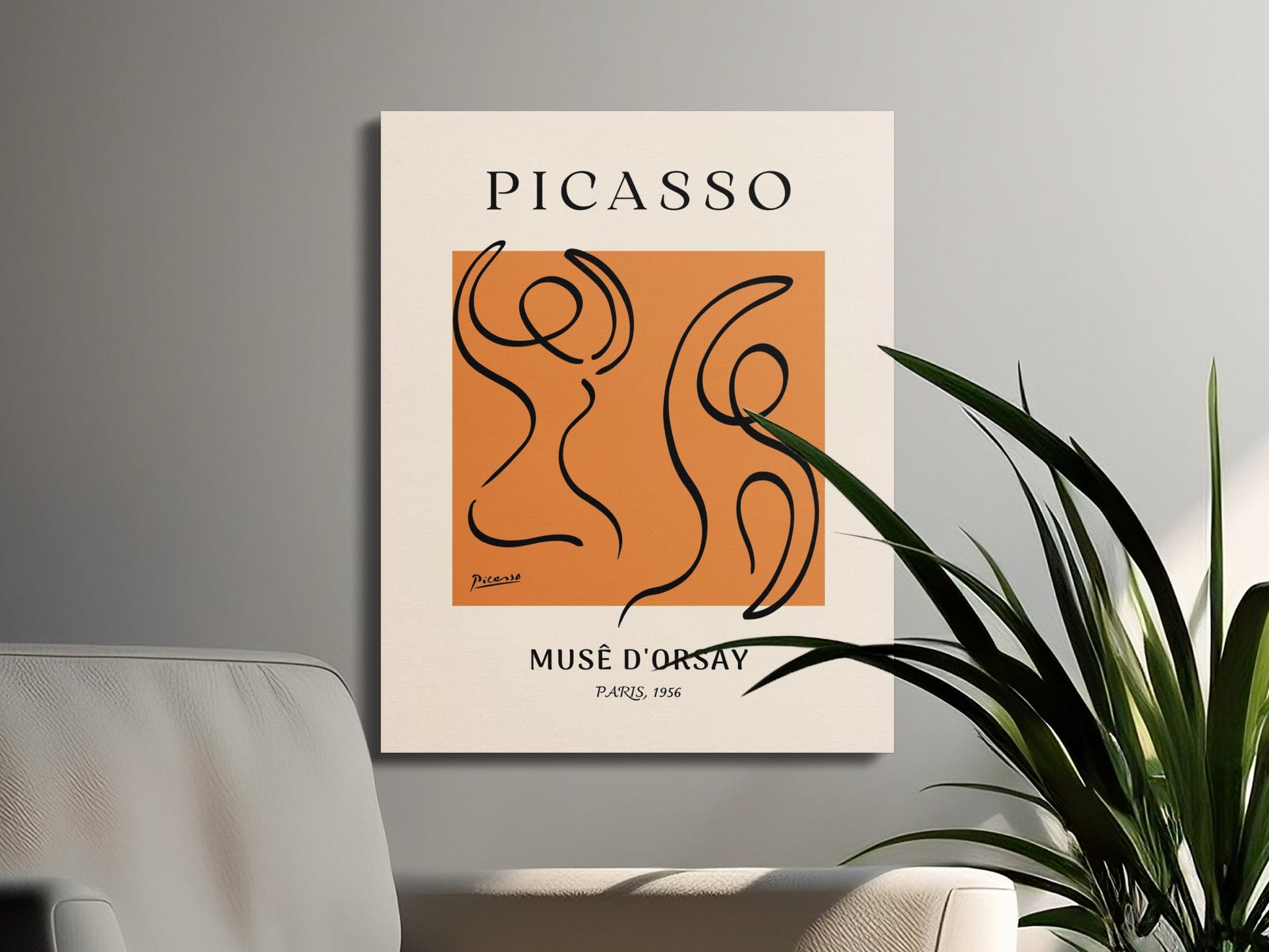 Premium Poster of Picasso Wall Art Muse D'Orsay 1956 Canvas Wraps