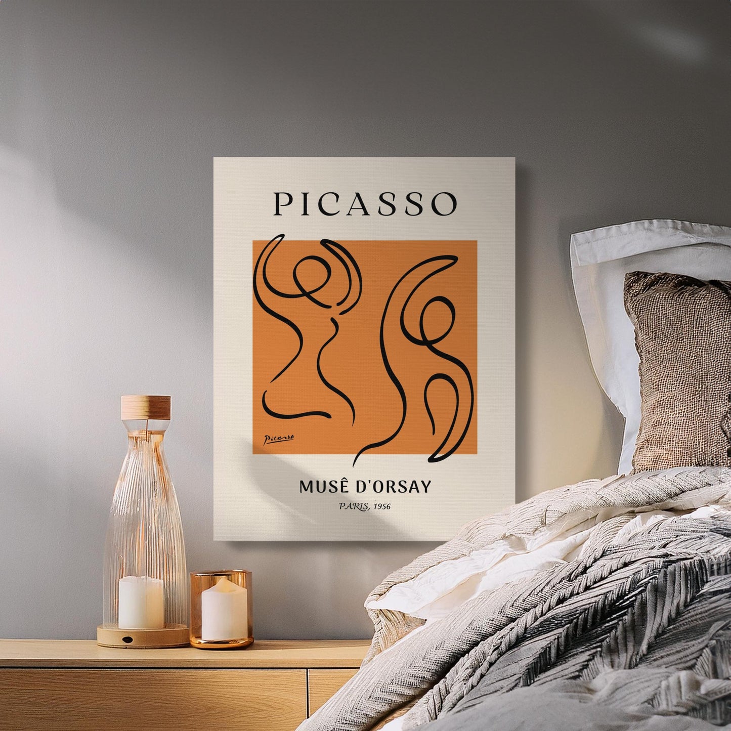 Premium Poster of Picasso Wall Art Muse D'Orsay 1956 Canvas Wraps