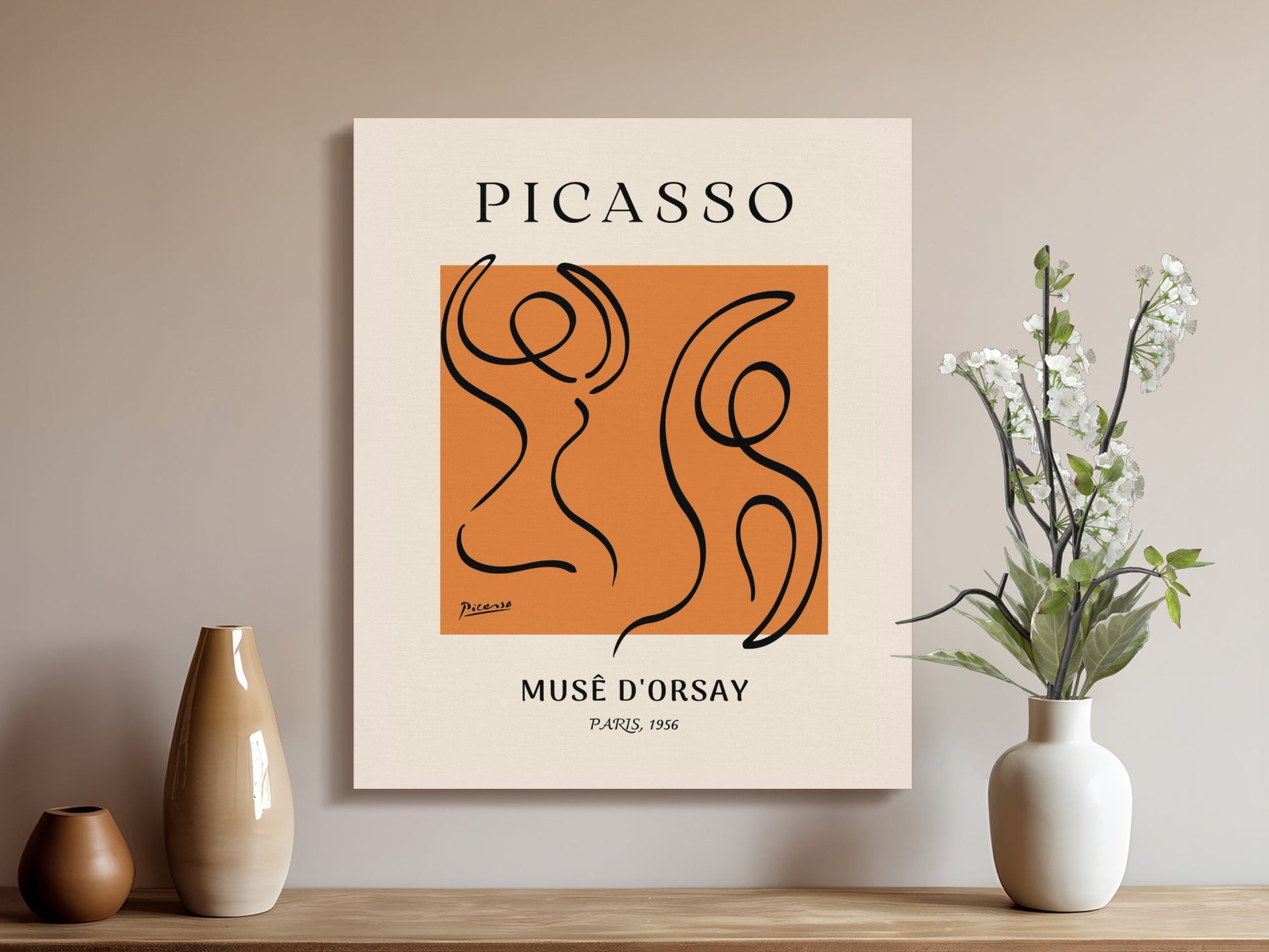 Premium Poster of Picasso Wall Art Muse D'Orsay 1956 Canvas Wraps